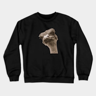 Ugly Faced Ostrich Vector Cut Out Crewneck Sweatshirt